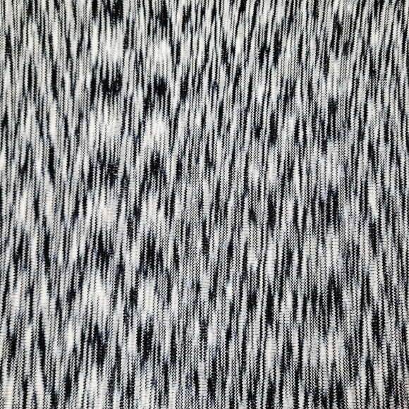 Shoshanna 'Becky' Black White Marled Space Dye‎ Long Sleeve Fit & Flare Dress, S - Picture 3 of 11